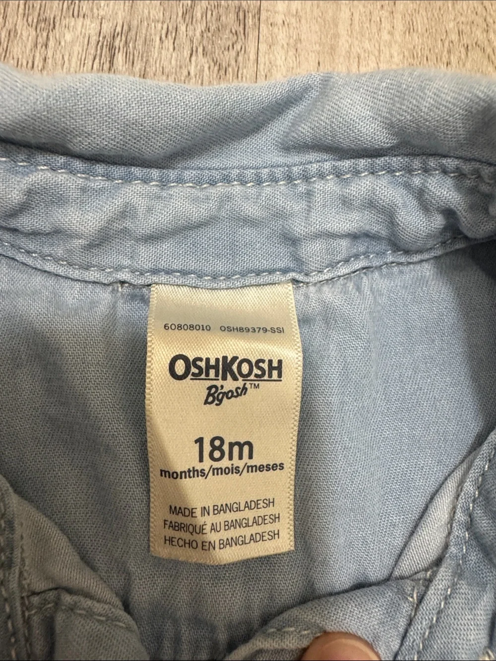 Y2K OshKosh B'gosh Light Blue Chambray Top with Pink Tulle Skirt Dress